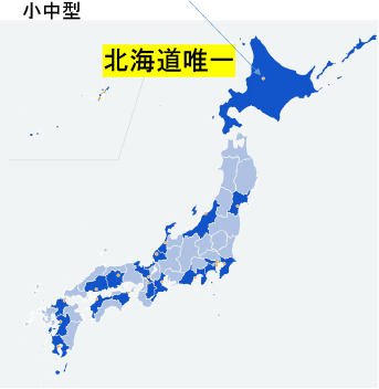 北海道で唯一「北海道ジュニアドクター育成塾2.0」を実施している旭川高専を指す地図